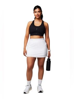 Fabletics Classic White Woven Pocket Skirt Skort Built In Shorts Size XXL 1XL